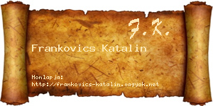 Frankovics Katalin névjegykártya