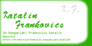 katalin frankovics business card